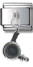 Blow-dryer Dangle Sterling Silver Charm