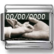 Black and White Baby and Parent's Hands Custom Photo Charm