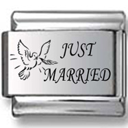 Just Married Laser Charm