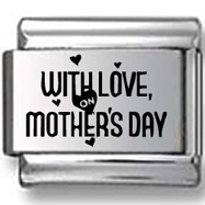 With Love Mother's Day Laser Charm