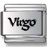 Virgo Laser Text Charm
