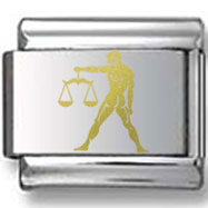 Libra the Scale Holder Gold Zodiac Icon Laser Charm