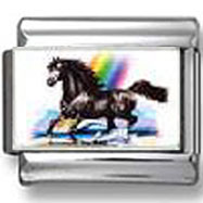 Horse with Rainbow Photo Italian Charm