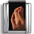 Baby Foot in Parent's Hand Photo Charm