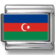 Azerbaijan Flag Italian Charm