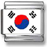 South Korean Flag Italian Charm