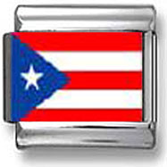 Puerto Rican Flag Italian Charm