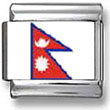 Nepal Flag Italian Charm