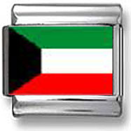 Kuwait Flag Italian Charm
