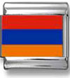 Armenian Flag Italian Charm