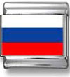 Russian Flag Italian Charm