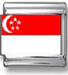 Singapore Flag Italian Charm