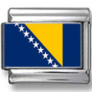 Bosnia and Herzegovina Flag Italian Charm