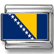 Bosnia and Herzegovina Flag Italian Charm