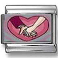 Hands in Heart Photo Charm