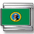 Washington State Flag Italian Charm