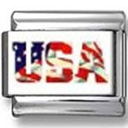 U.S.A. Flag Photo Charm