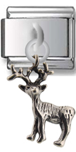 Deer Sterling Silver Italian Charm