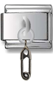 Safety Pin Sterling Silver Italian Charm