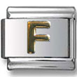 F gold Italian Charm