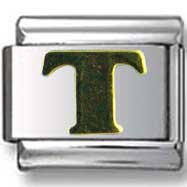 Gold Puffy T Letter Italian Charm