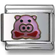 Pink Piggy Italian Charm