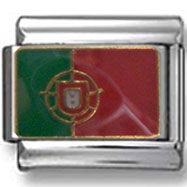 Flag of Portugal Italian Charm