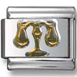 Gold Libra Italian Charm