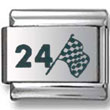 #24 NASCAR Race Flag Italian Charm