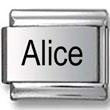 Alice Laser Italian Charm