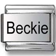 Beckie Laser Italian Charm