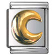 C gold 13 mm Italian Charm