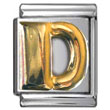 D gold 13 mm Italian Charm