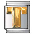 T gold 13 mm Italian Charm