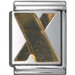 X gold 13mm Italian Charm