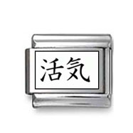 Kanji Symbol "Lively" Italian Charm