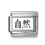 Kanji Symbol "Natural" Italian Charm