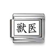 Kanji Symbol "Veterinarian" Italian Charm