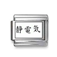 Kanji Symbol "Static" Italian Charm