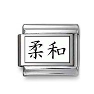 Kanji Symbol "Soft" Italian Charm