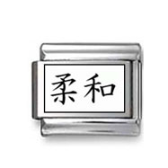 Kanji Symbol "Soft" Italian Charm