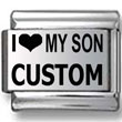I Love My Son Custom Laser Charm