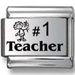 #1 Teacher Laser Charm