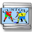 Custom Hockey Face-off Photo Charm
