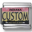 Indiana License Plate Custom Charm
