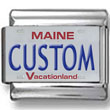 Maine License Plate Custom Charm
