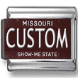 Missouri License Plate Custom Charm 2