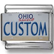 Ohio License Plate Custom Charm