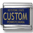 Pennsylvania License Plate Custom Charm