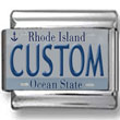 Rhode Island License Plate Custom Charm